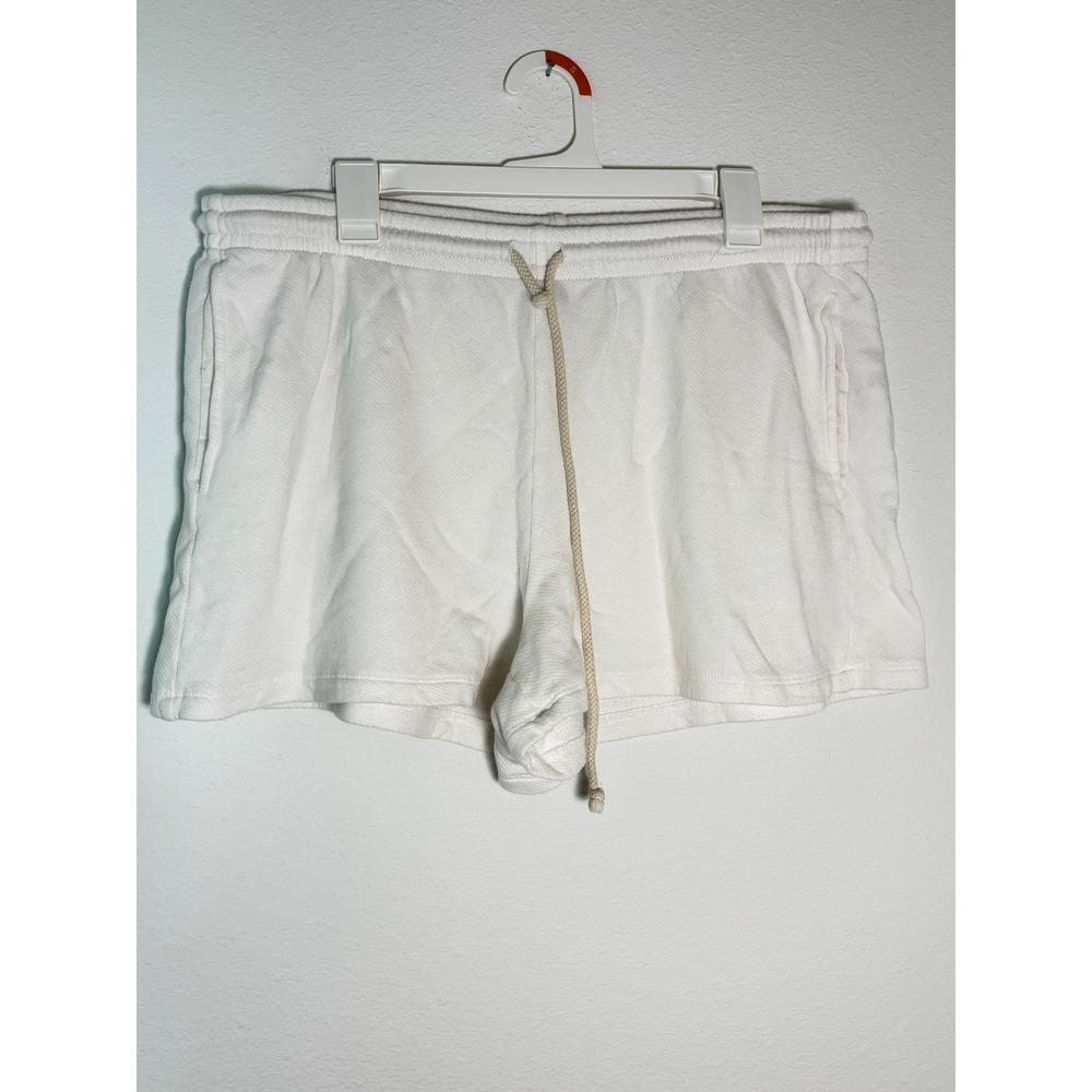 Universal Thread White Textured‎ Lounge Shorts Elastic Waist Drawstring Large